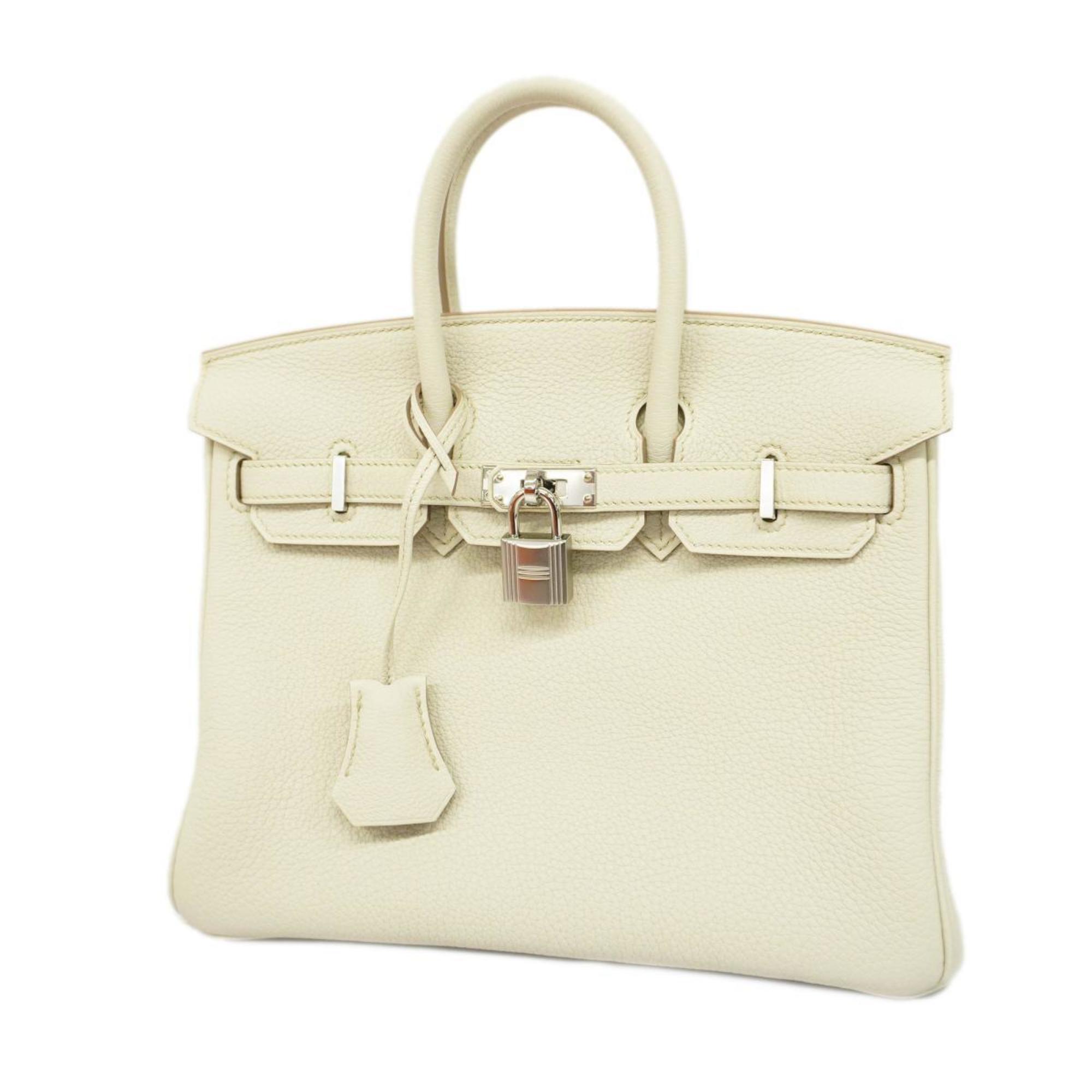 Hermès Birkin 25 White Leather Handbag 