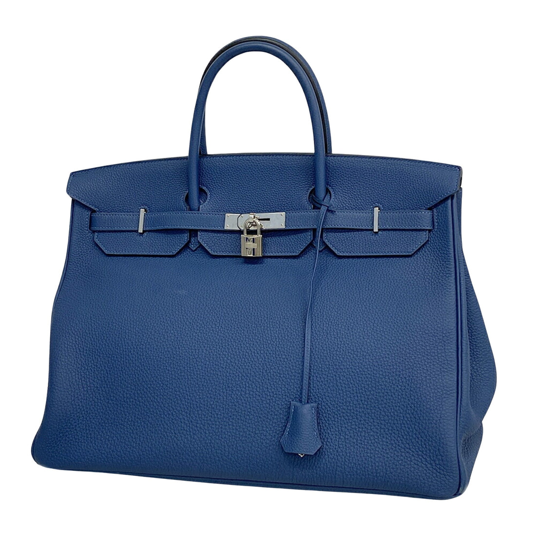 Hermès Birkin 40 Navy Leather Handbag 