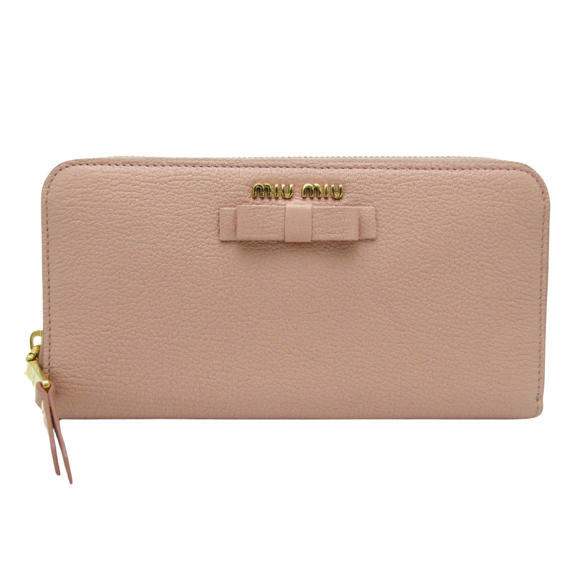 Miu Miu Ribbon Pink Leather Wallet 