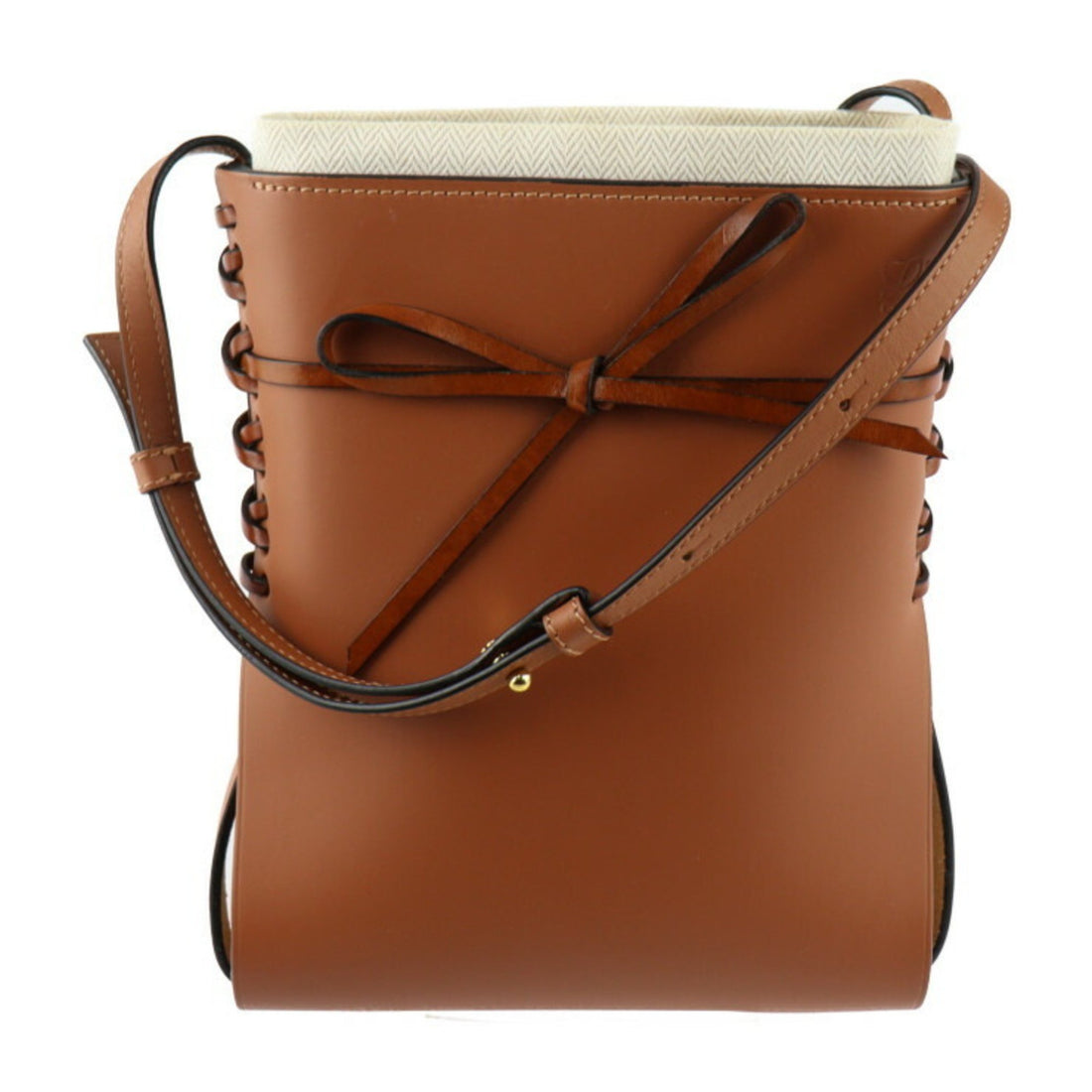 Loewe Ikebana Brown Leather Shoulder Bag