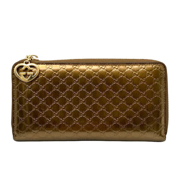 Gucci Guccissima Gold Patent Leather Wallet 