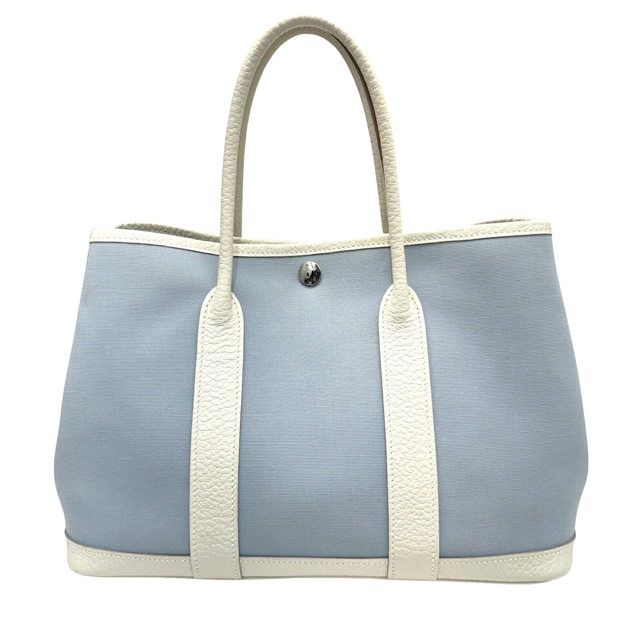 Hermès Garden Party Blue Canvas Tote Bag