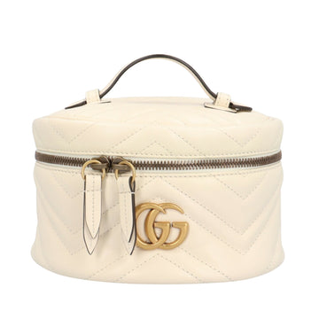 Gucci Vanity White Leather Backpack Bag