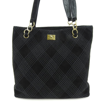 Chanel Wild stitch Black Suede Tote Bag