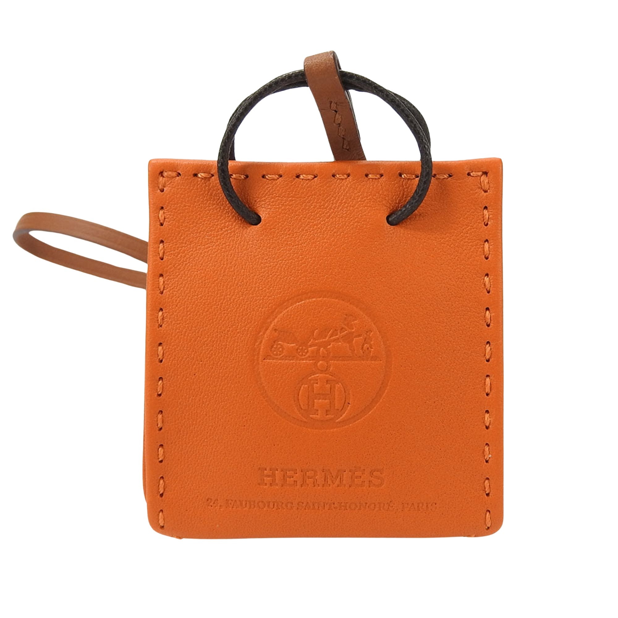 Hermès Orange Leather Bag 