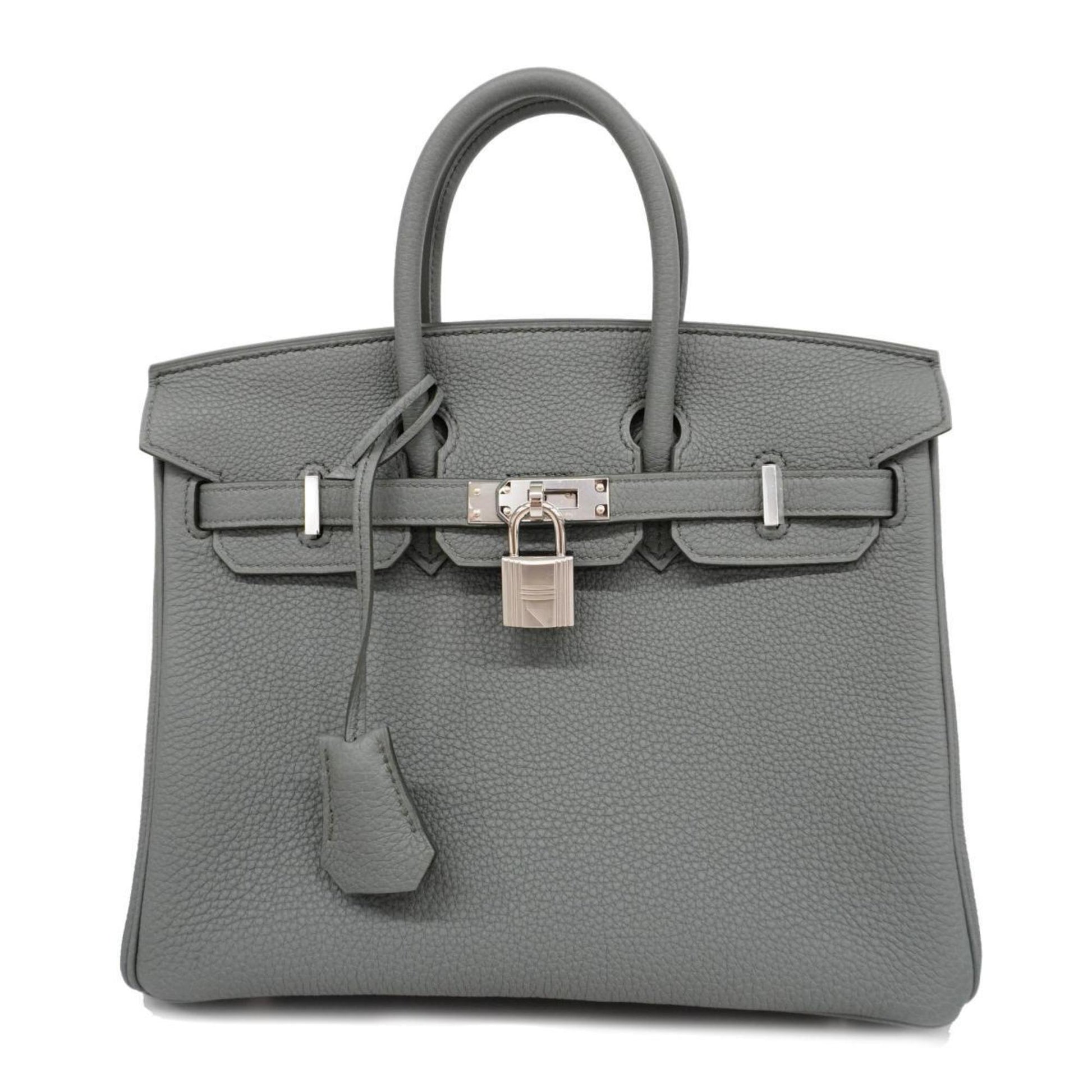 Hermès Birkin 25 Grey Leather Handbag 