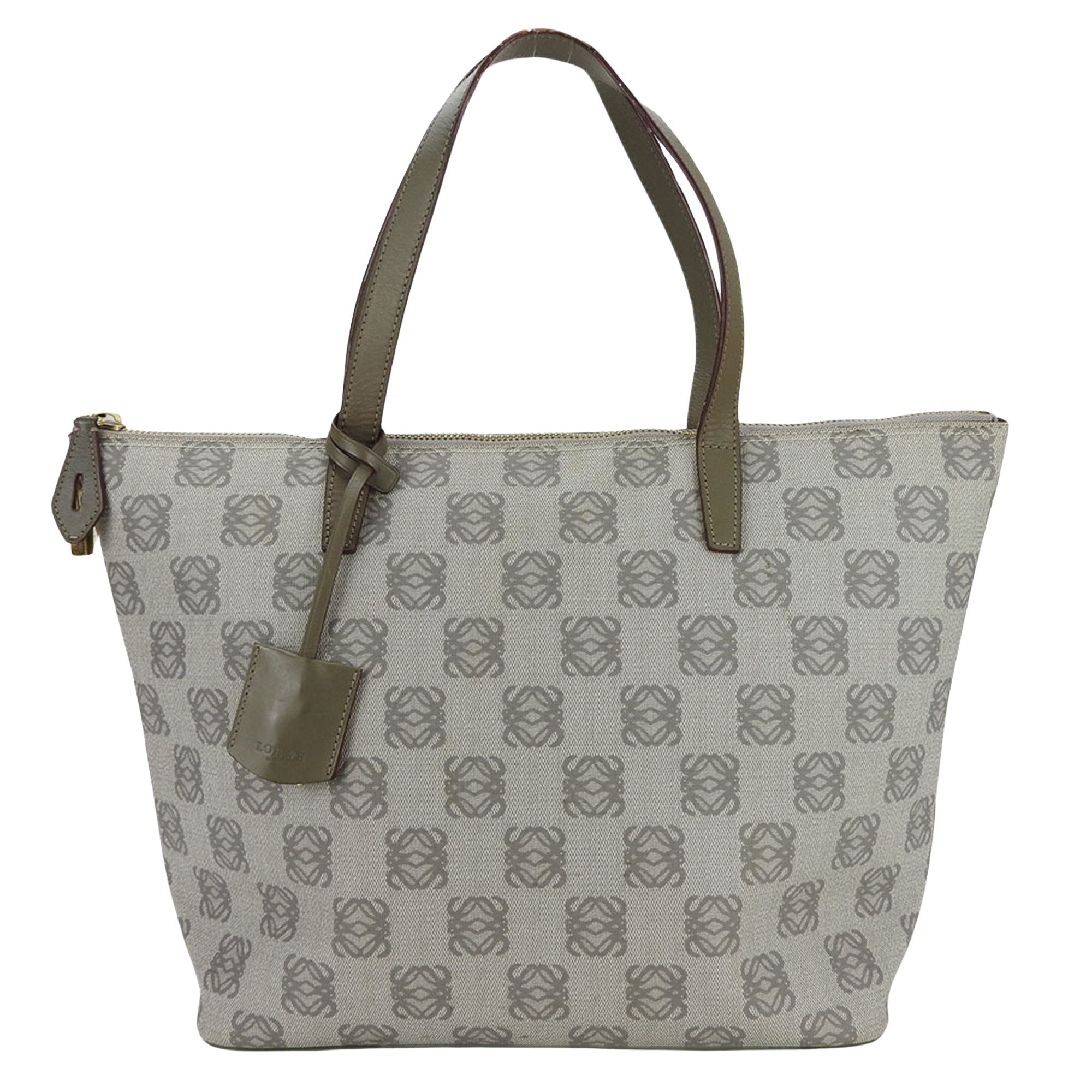 Loewe -- Grey Canvas Tote Bag