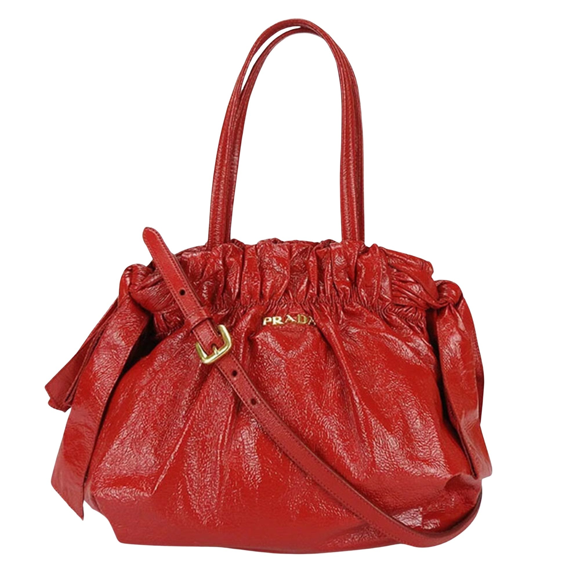 Prada -- Red Patent Leather Tote Bag