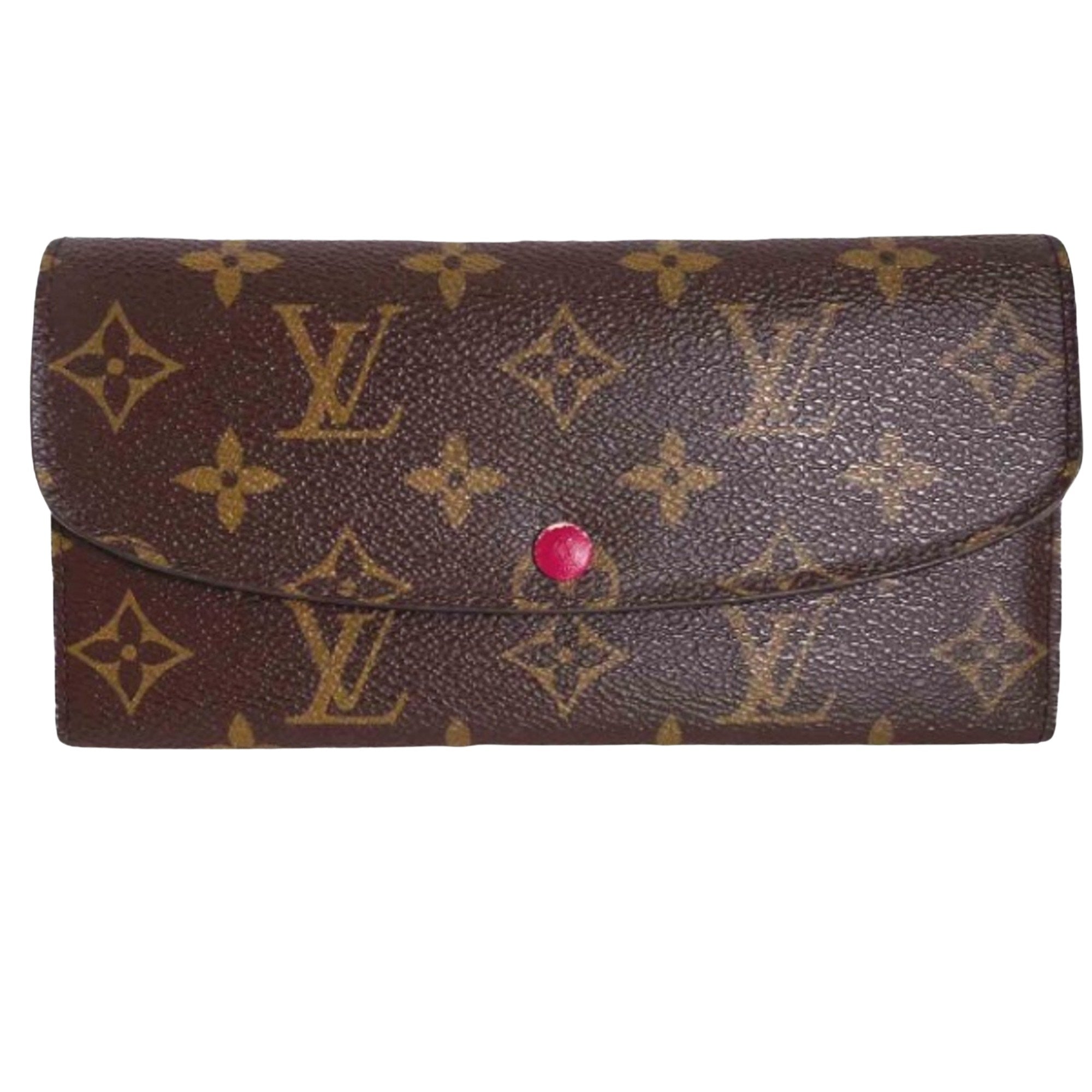 Louis Vuitton Portefeuille Emilie Brown Canvas Wallet 