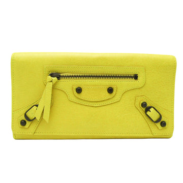 Balenciaga Classic Yellow Leather Wallet 