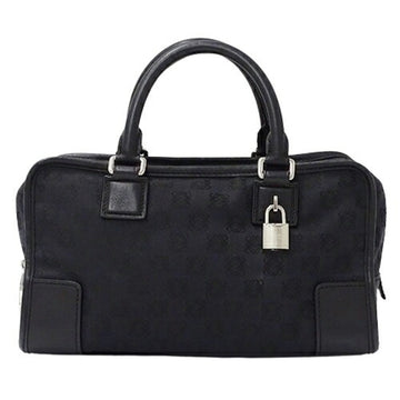 Loewe Amazona Black Canvas Handbag 