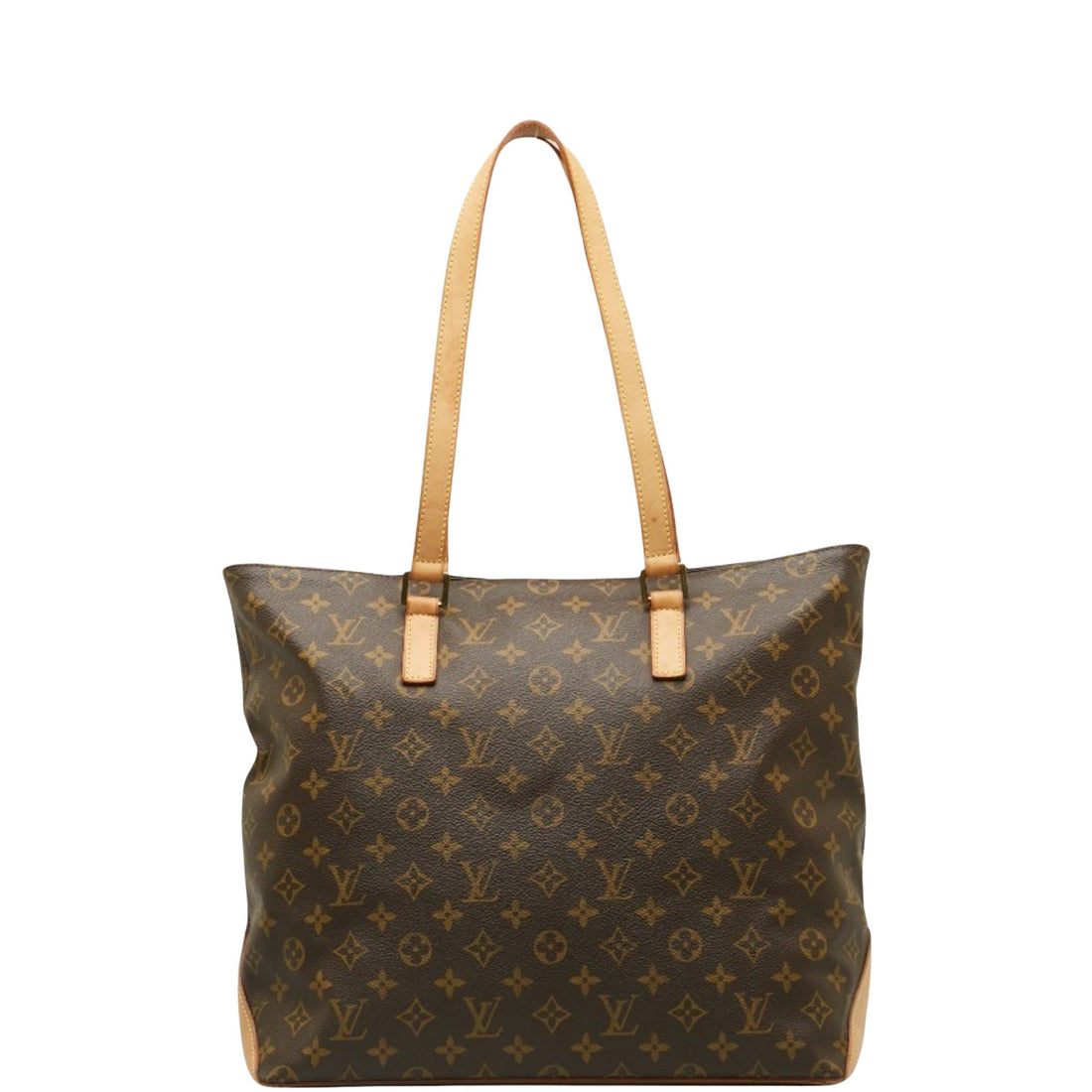 Louis Vuitton Cabas Mezzo Brown Canvas Tote Bag