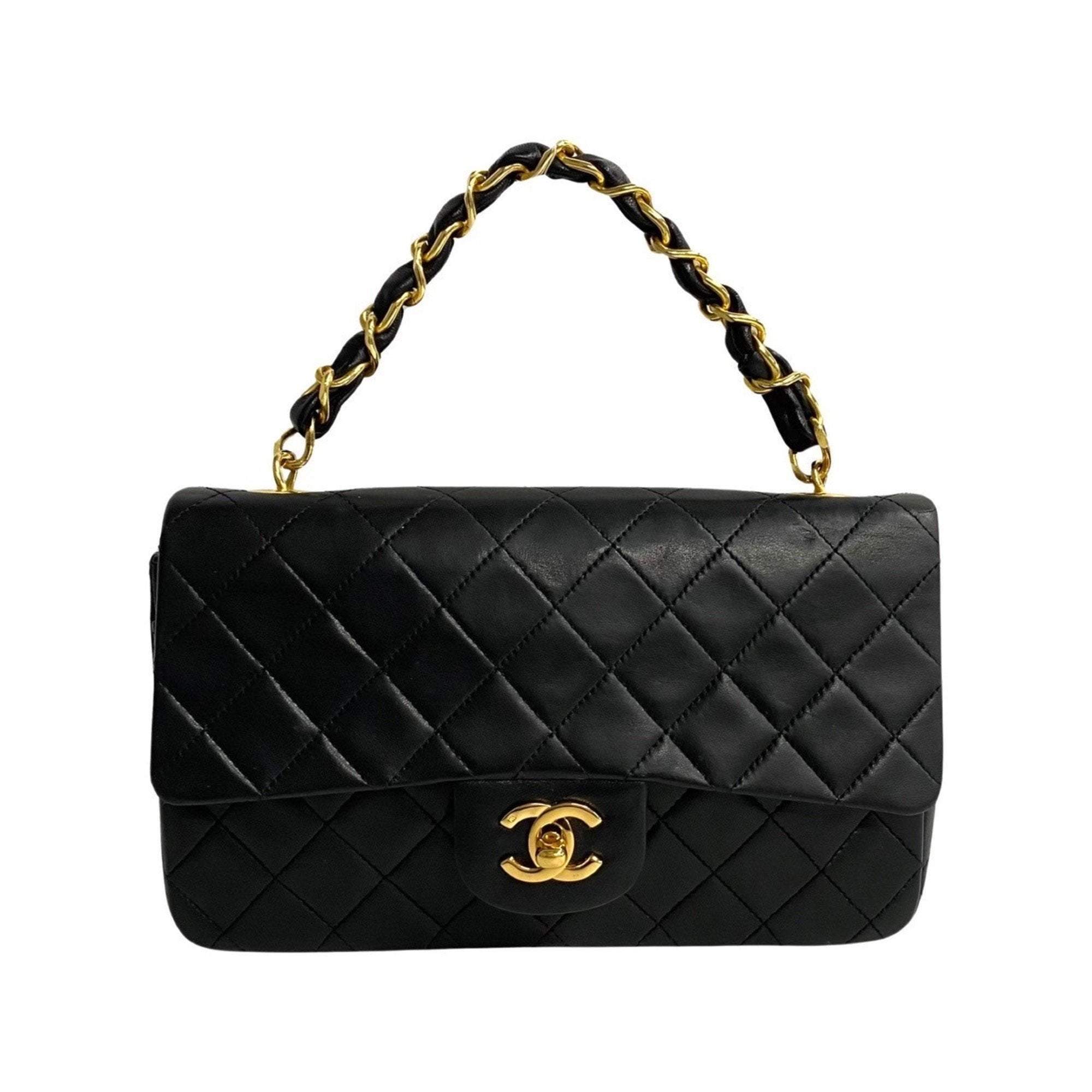 Chanel Timeless Black Leather Handbag 