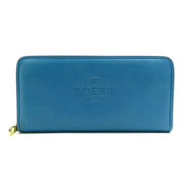 Loewe Zip Around Wallet Blue Leather Wallet 