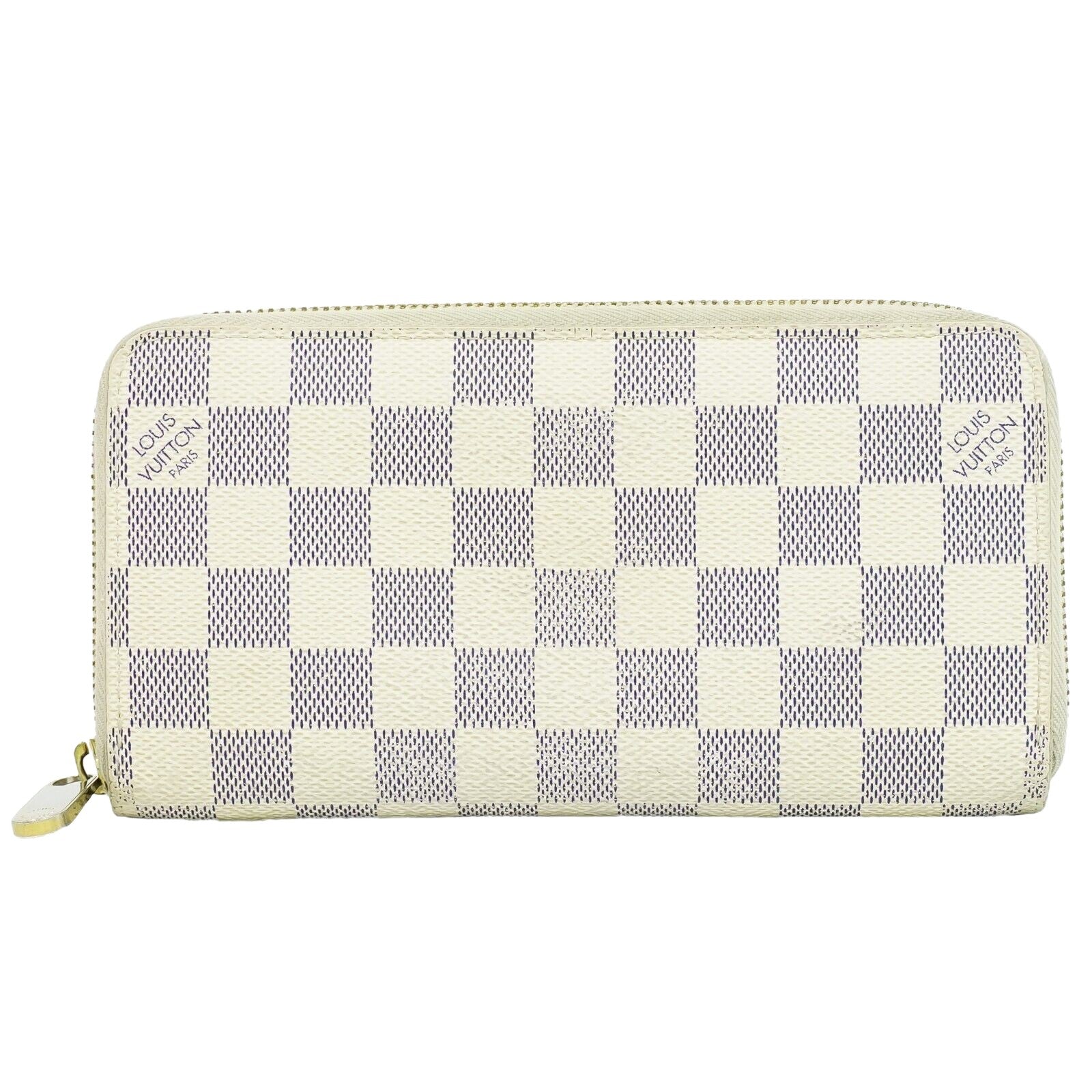 Louis Vuitton Zippy White Canvas Wallet 