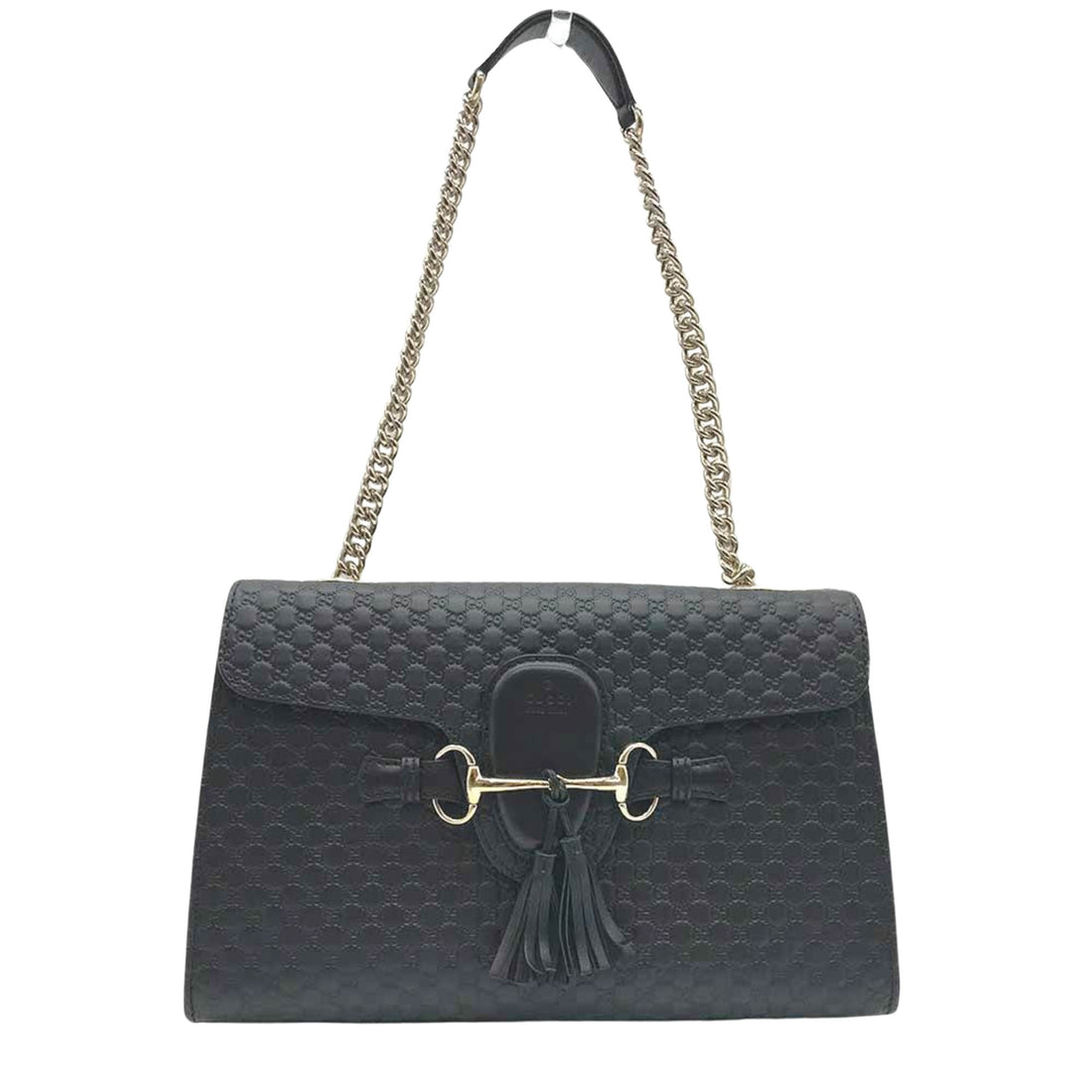 Gucci Emily Black Leather Shoulder Bag