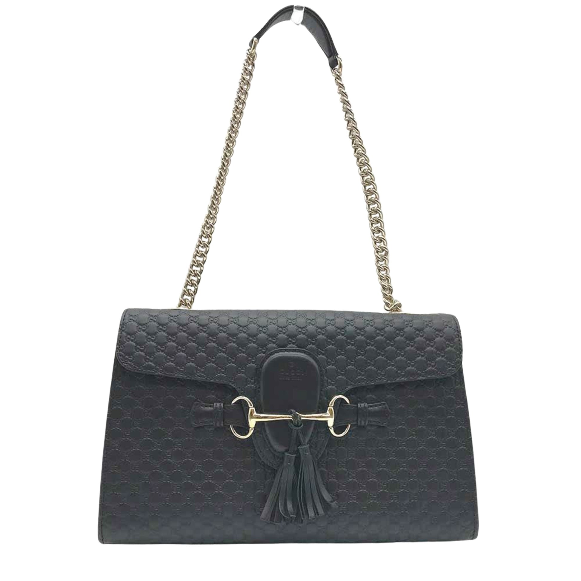 Gucci Emily Black Leather Shoulder Bag