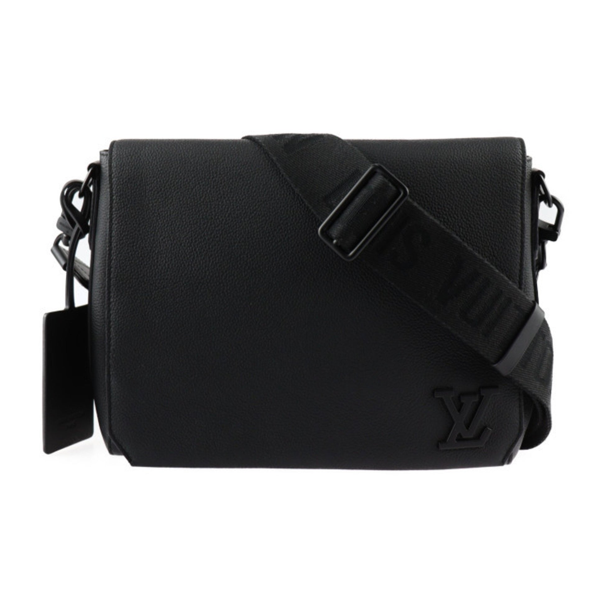 Louis Vuitton Takeoff Black Leather Shoulder Bag