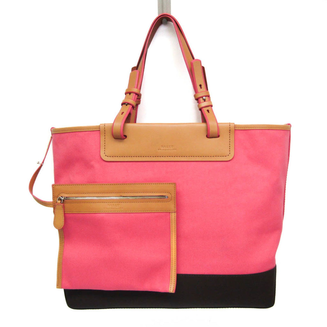 Bally Pink Canvas Tote Bag