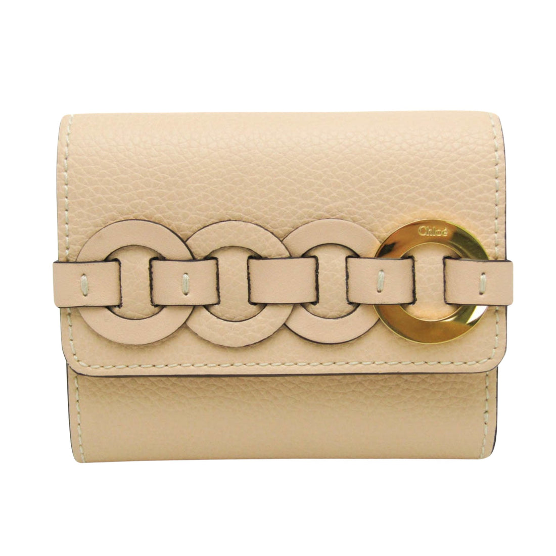 Chloé Darryl Beige Leather Wallet 