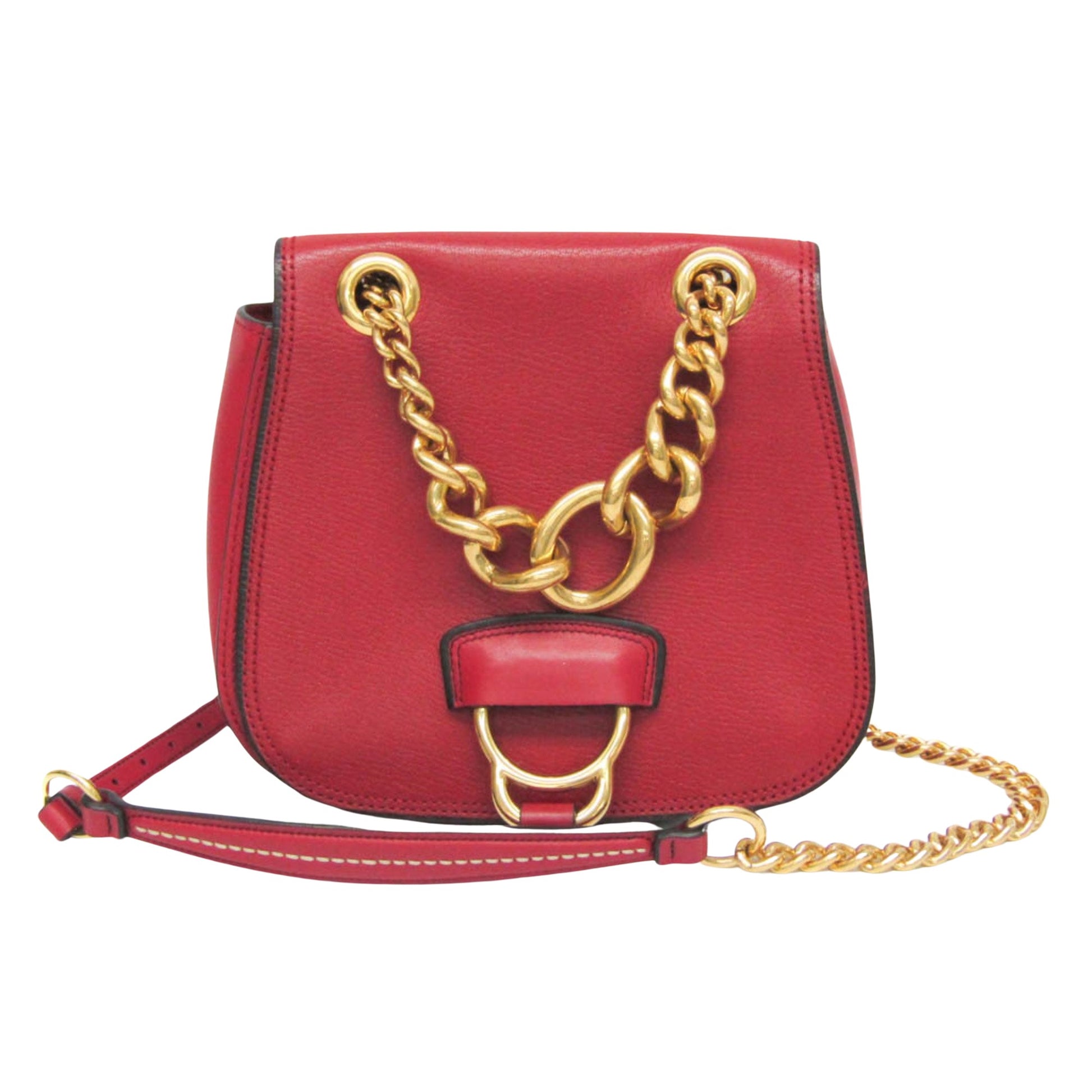 Miu Miu Dahlia Red Leather Shoulder Bag