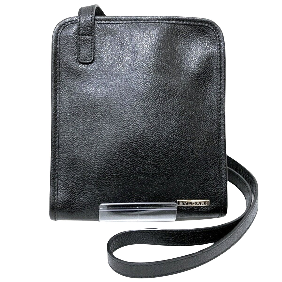 Bulgari Black Leather Shoulder Bag