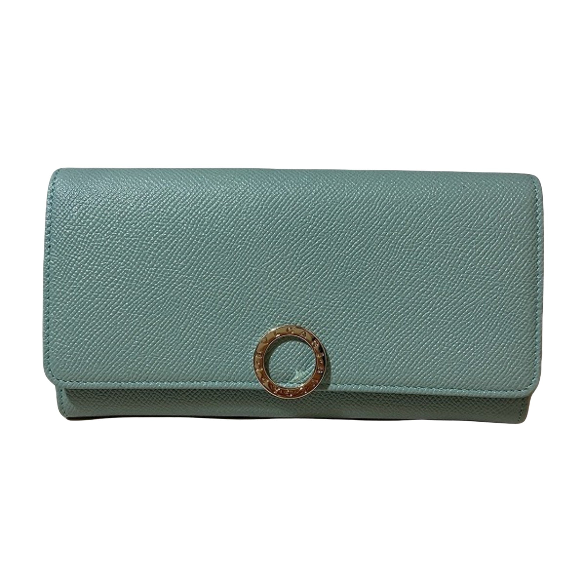 Bulgari Blue Leather Wallet 