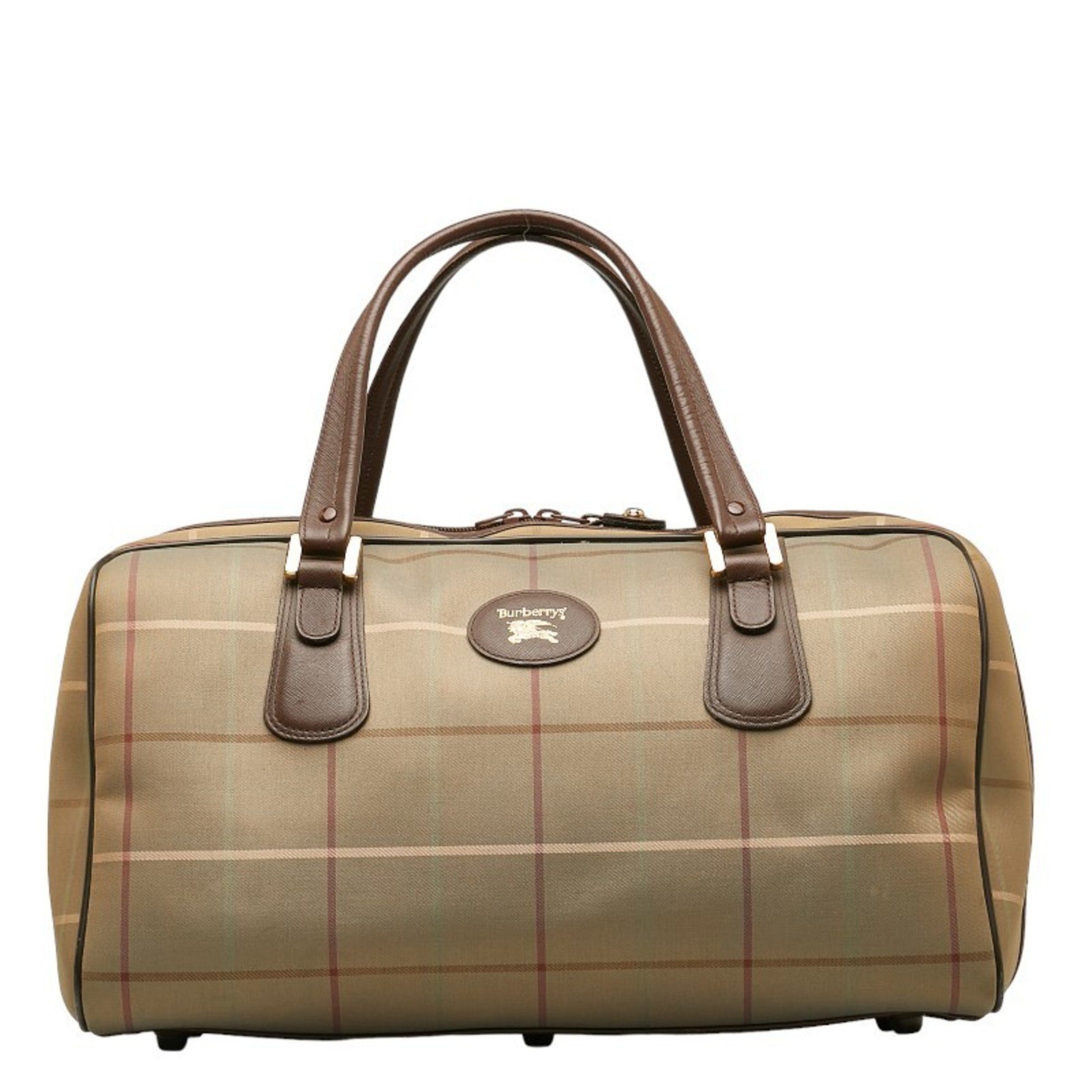 Burberry Khaki Canvas Travel Bag