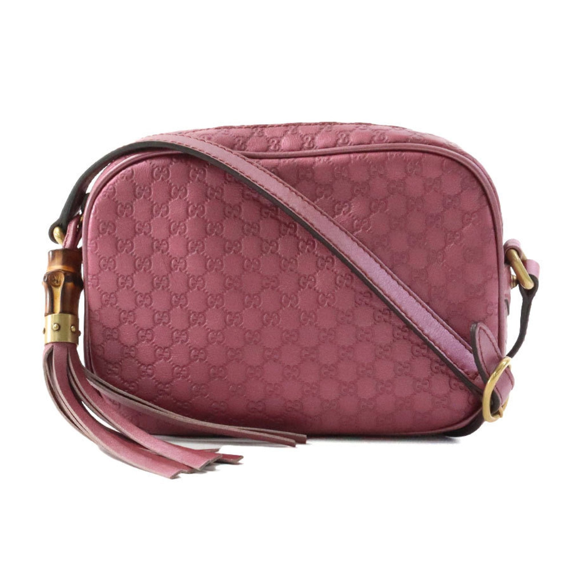 Gucci Guccissima Pink Leather Shoulder Bag