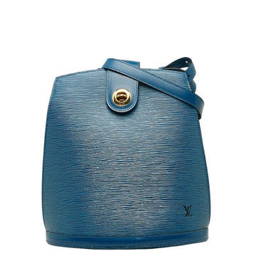 Louis Vuitton Cluny Blue Leather Shoulder Bag