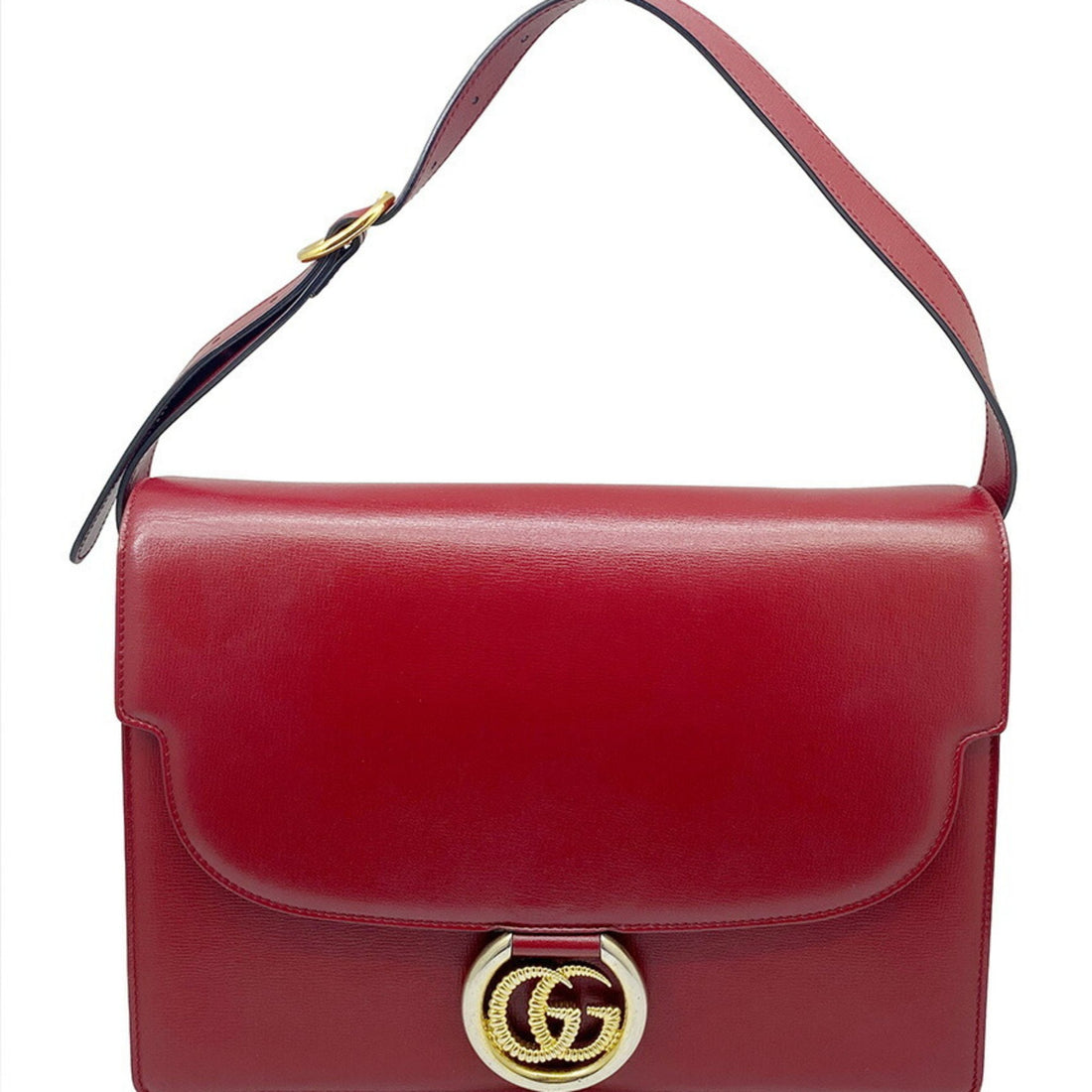 Gucci GG Marmont Red Leather Handbag 