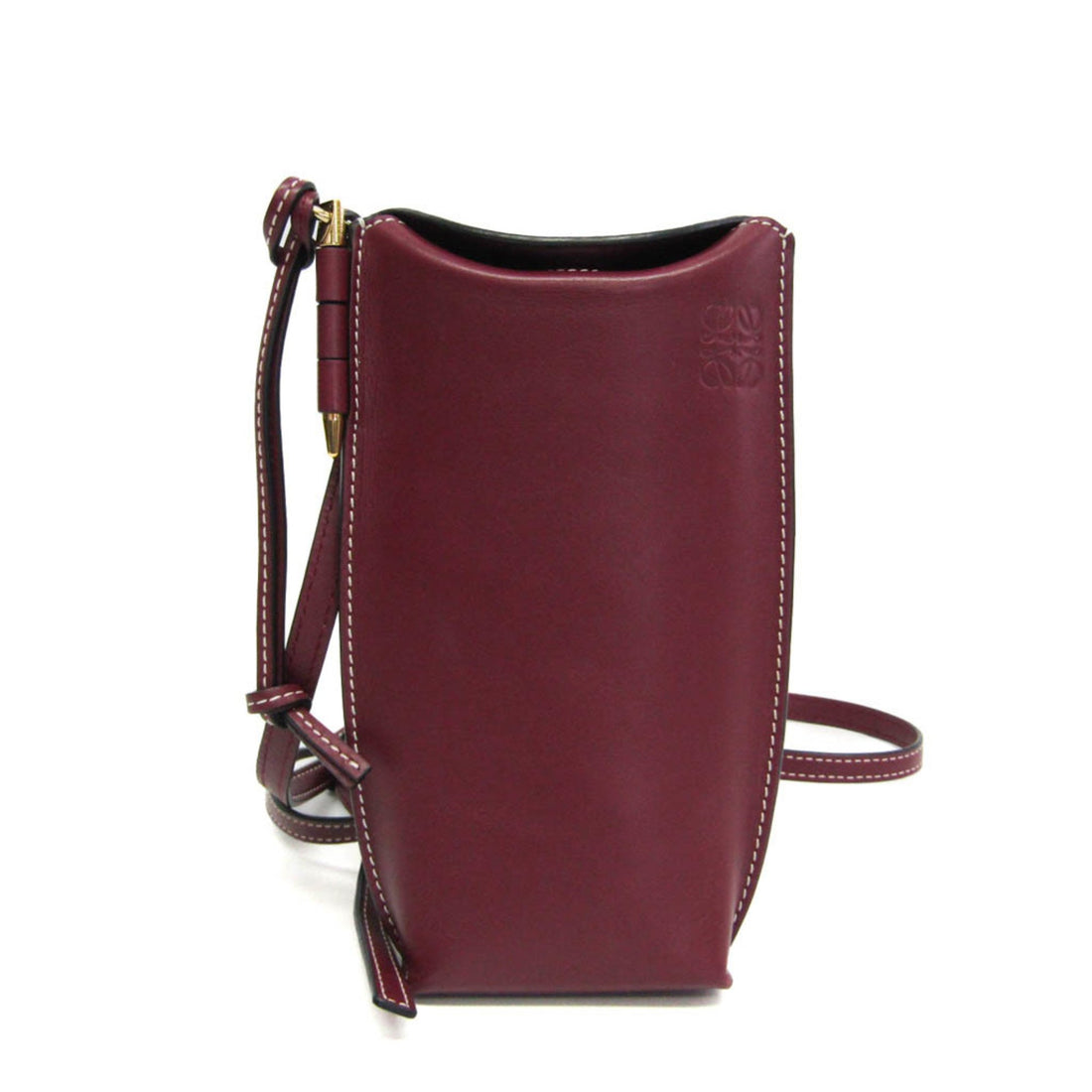 Loewe Gate Burgundy Leather Shoulder Bag