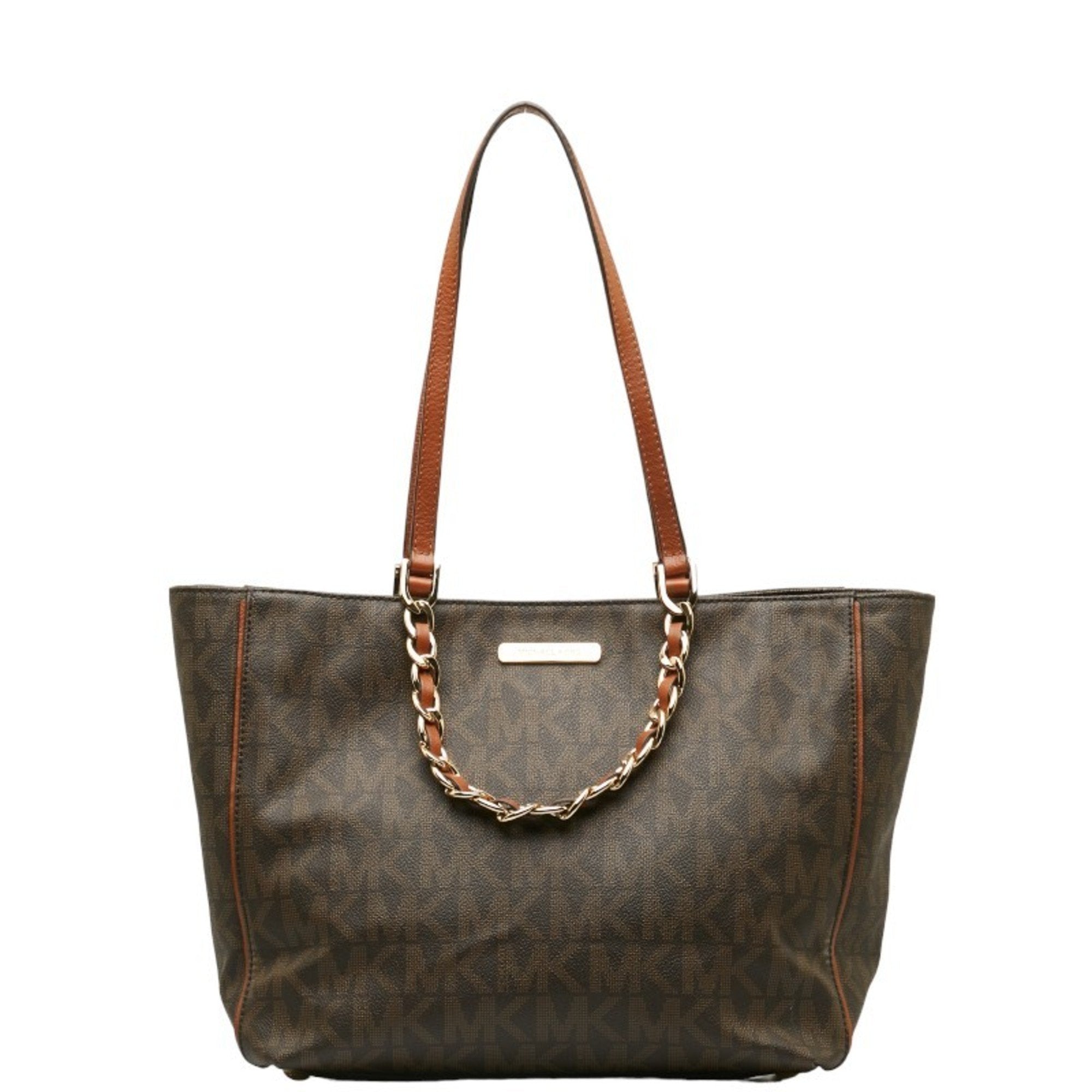 Michael Kors Harper Brown Canvas Tote Bag