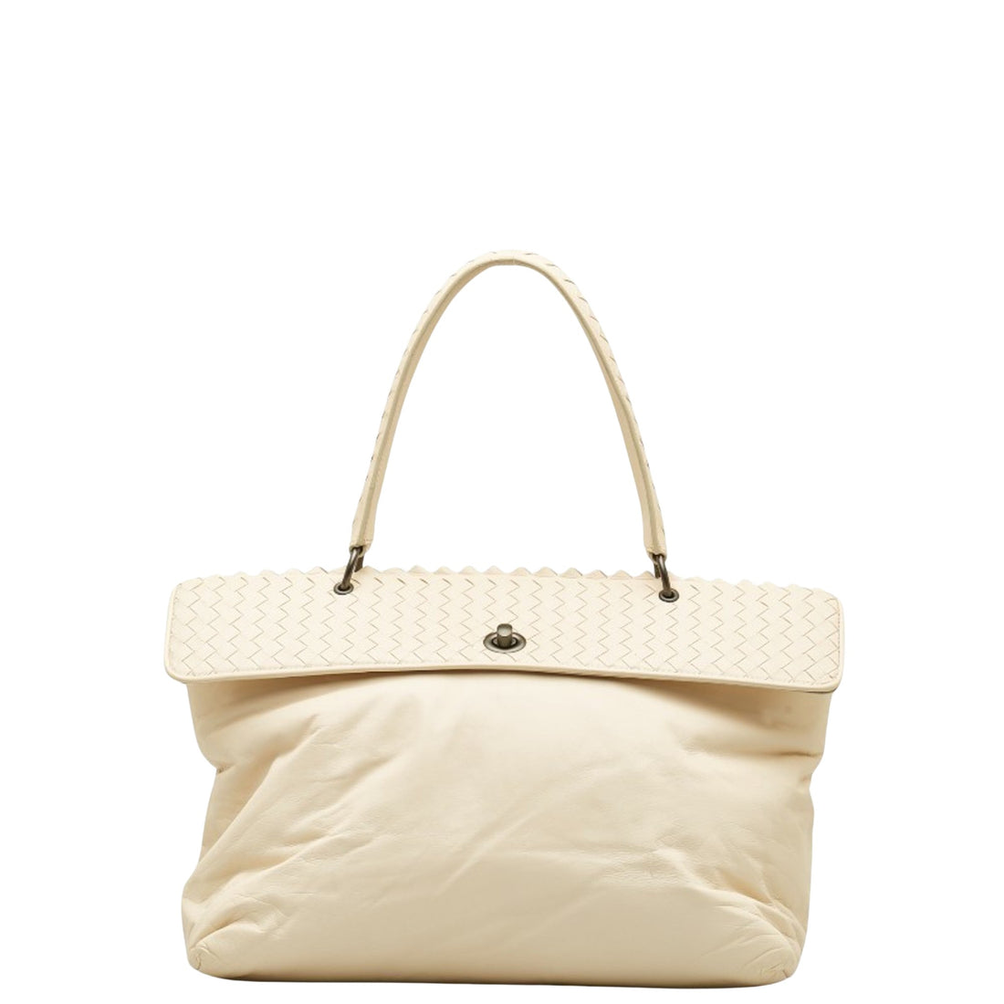 Bottega Veneta Intrecciato Beige Leather Handbag 