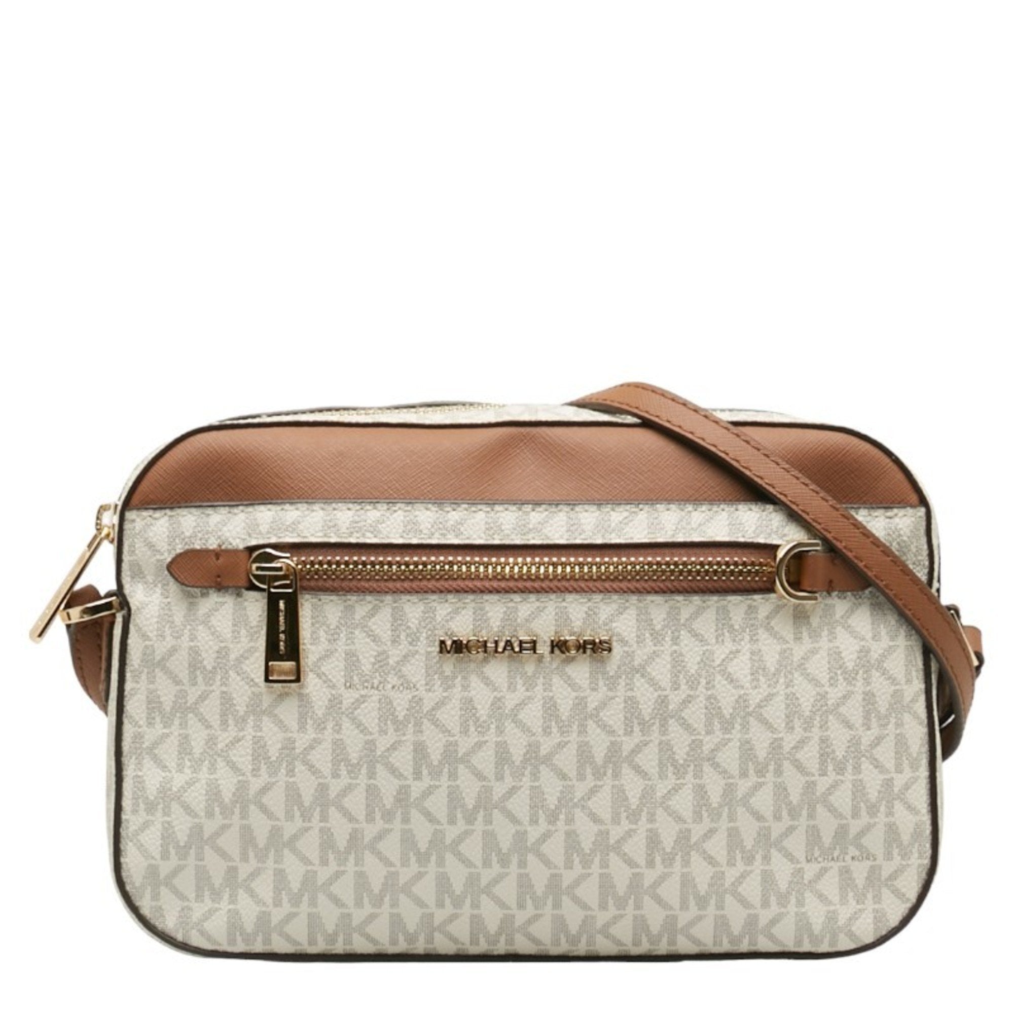 Michael Kors Jet set Beige Canvas Shoulder Bag