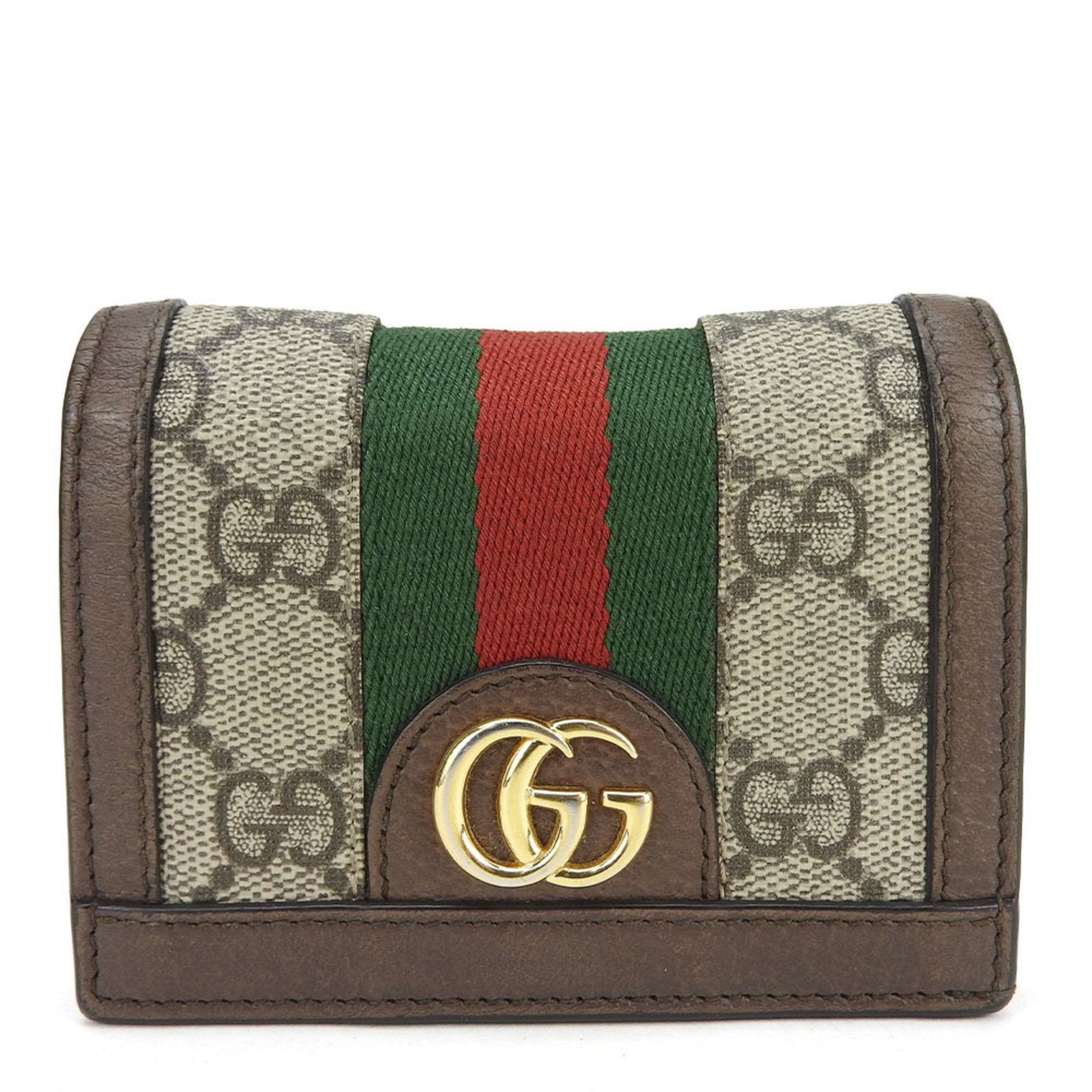 Gucci Ophidia Beige Canvas Wallet 