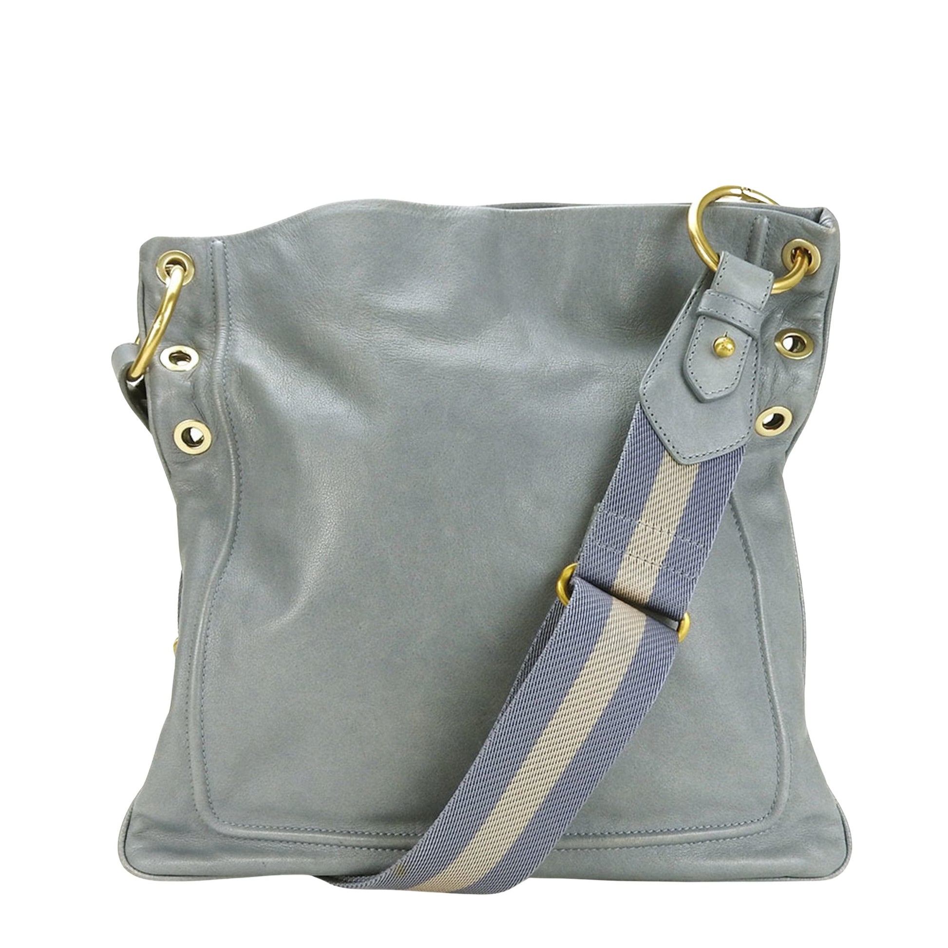 Bally Blue Leather Shoulder Bag