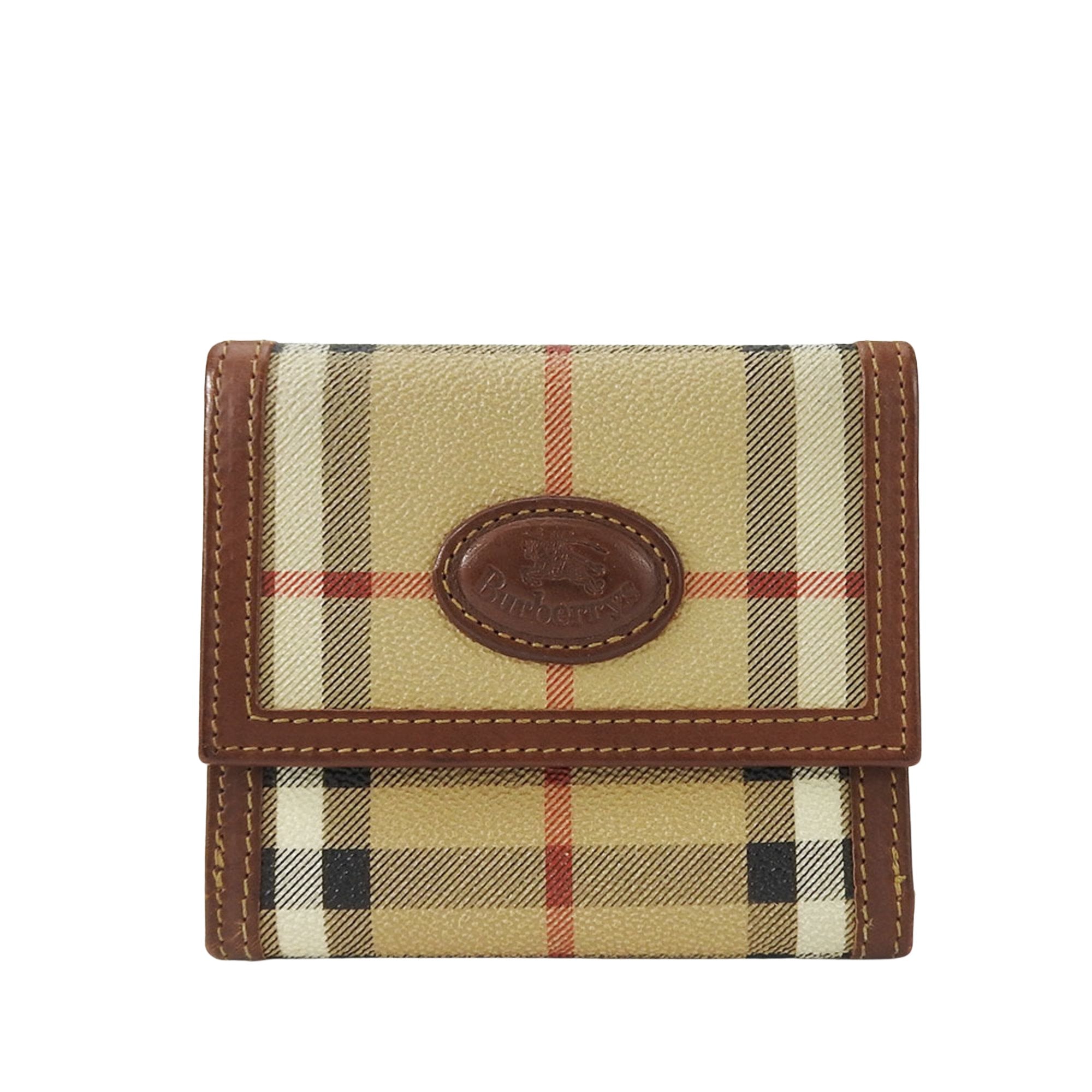 Burberry Camel Canvas Wallet 