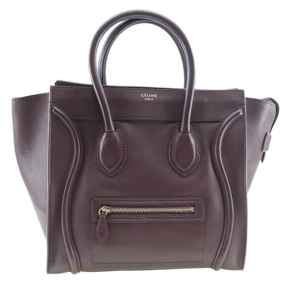 Céline Luggage Purple Calfskin Handbag 