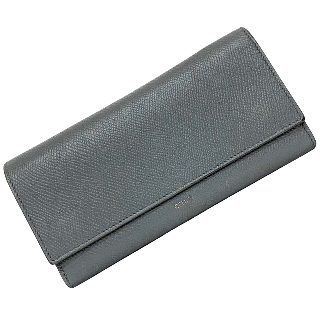 Céline Portefeuille Veau Grey Leather Wallet 