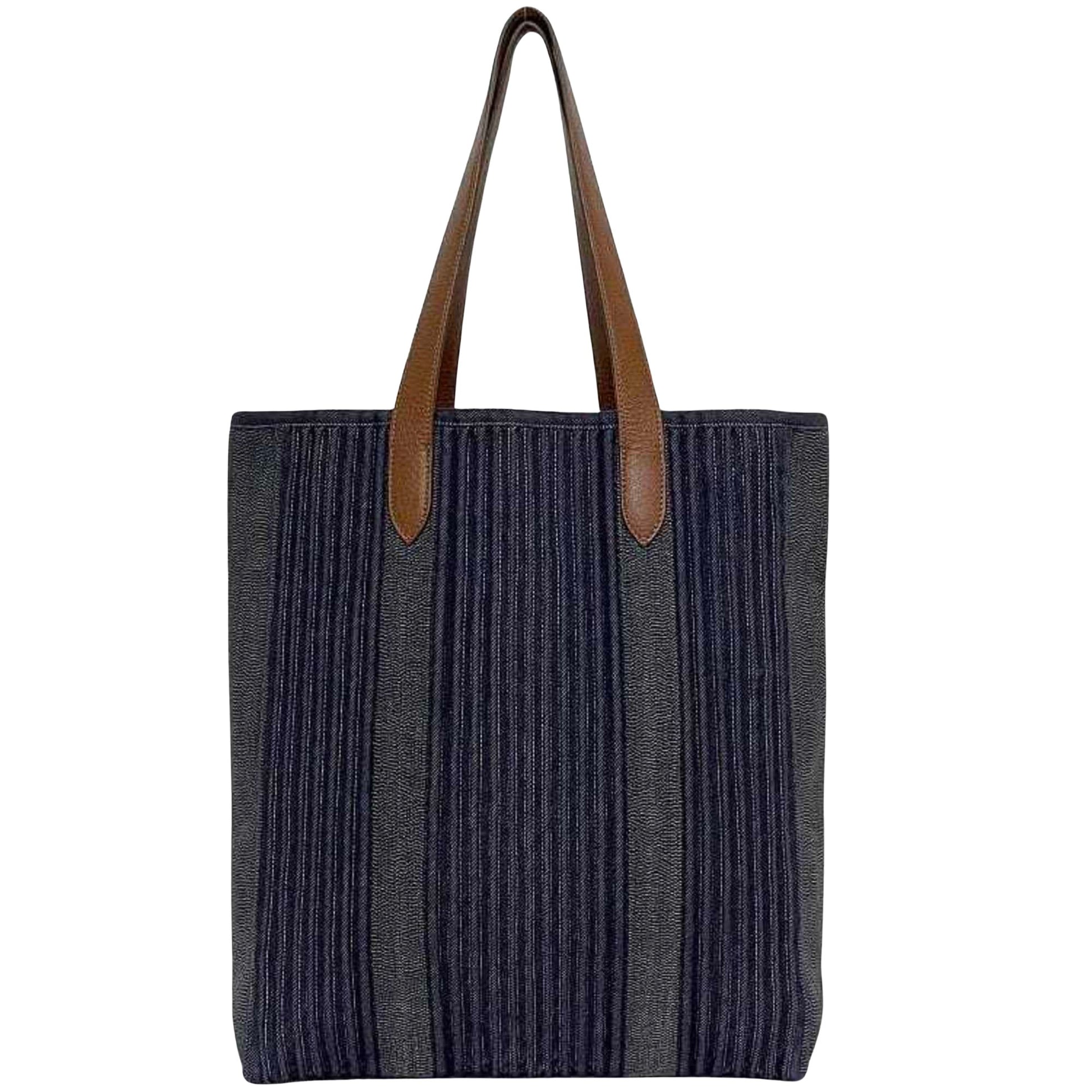 Hermès Calicut Navy Denim - Jeans Tote Bag