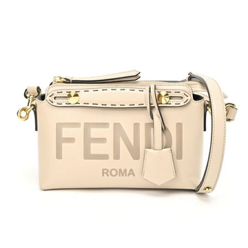 Fendi By The Way Beige Leather Handbag 