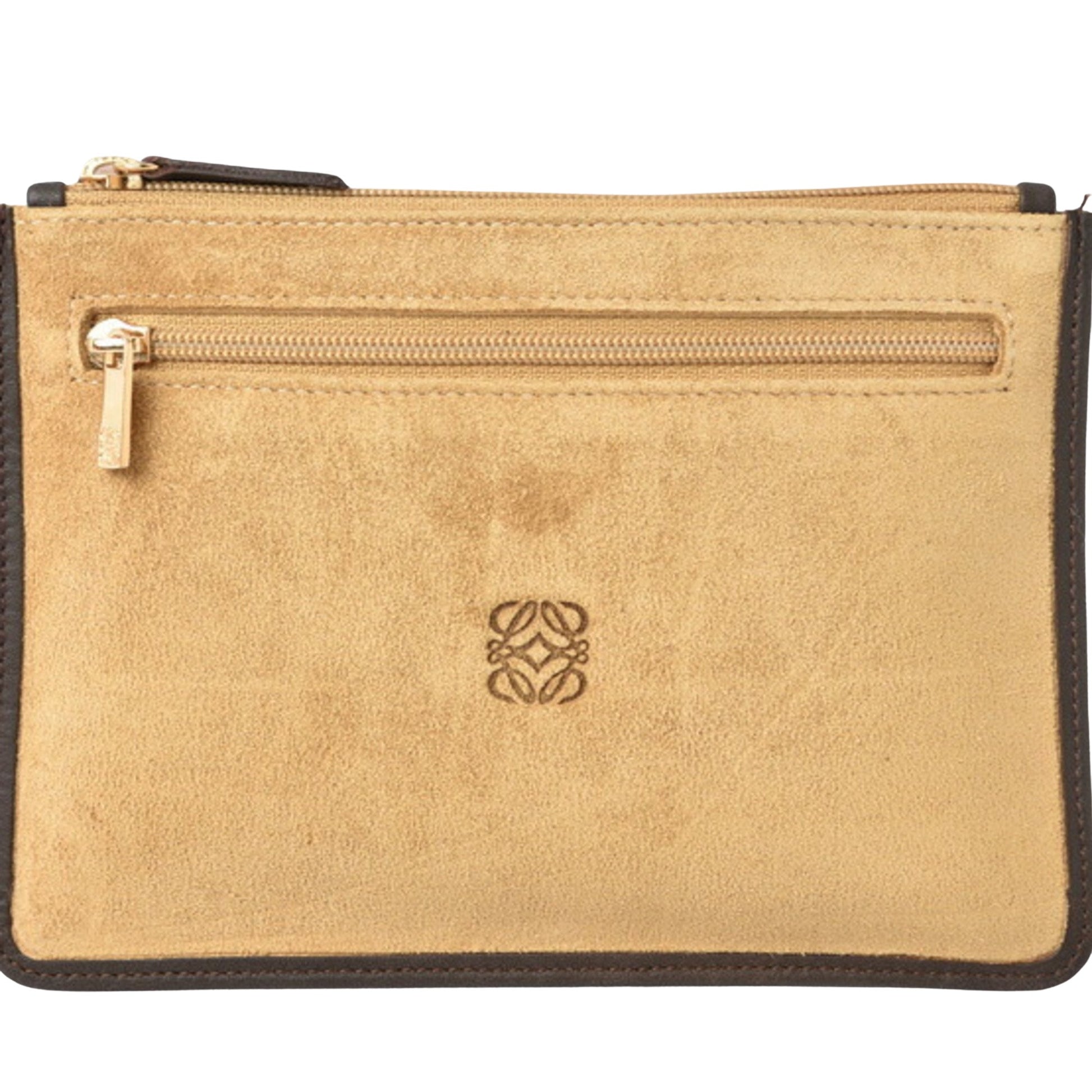 Loewe Brown Leather Clutch Bag