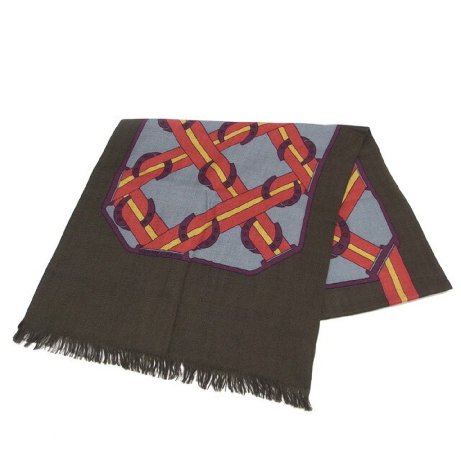 Hermès Multicolour Cashmere Shawl 