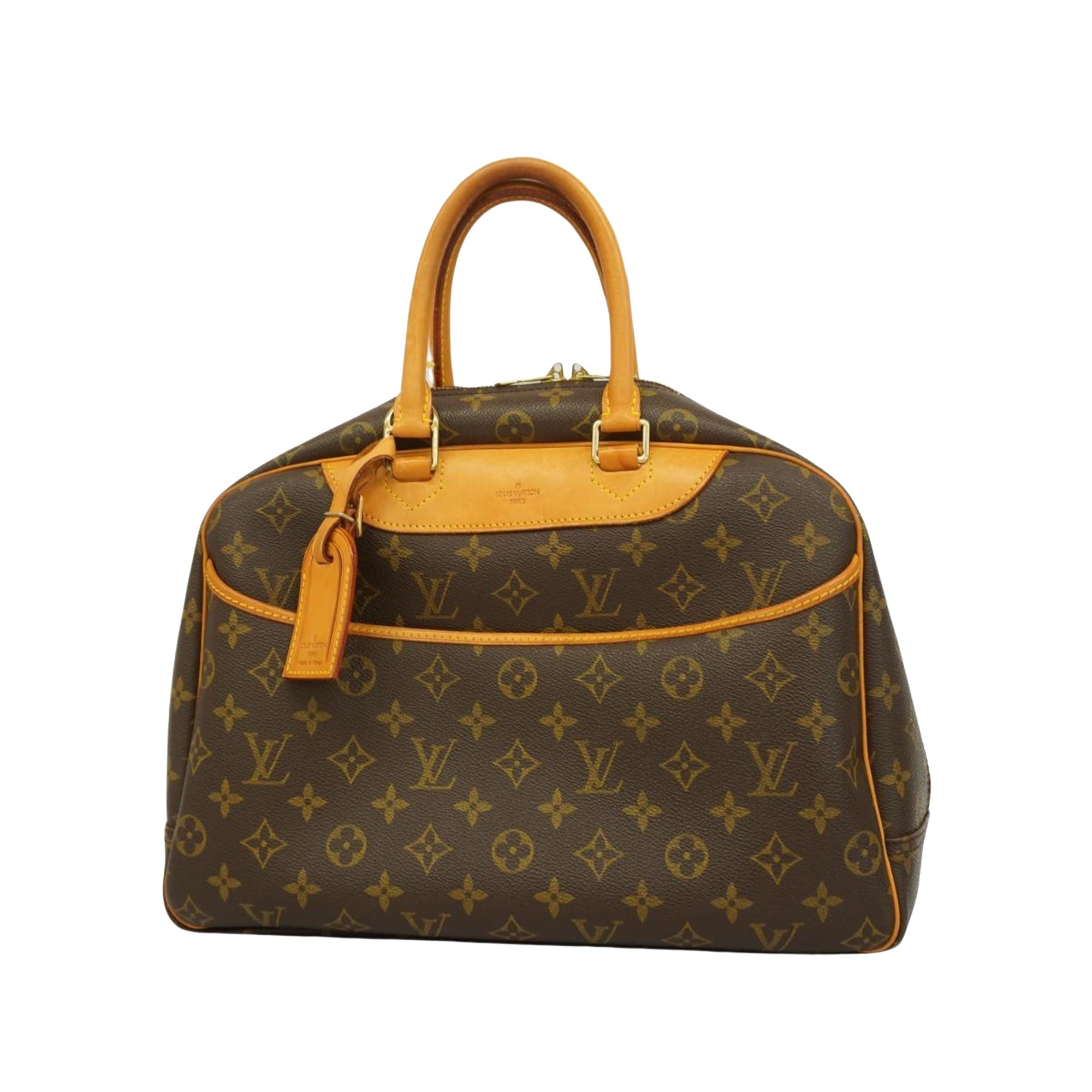 Louis Vuitton Deauville Brown Canvas Handbag 