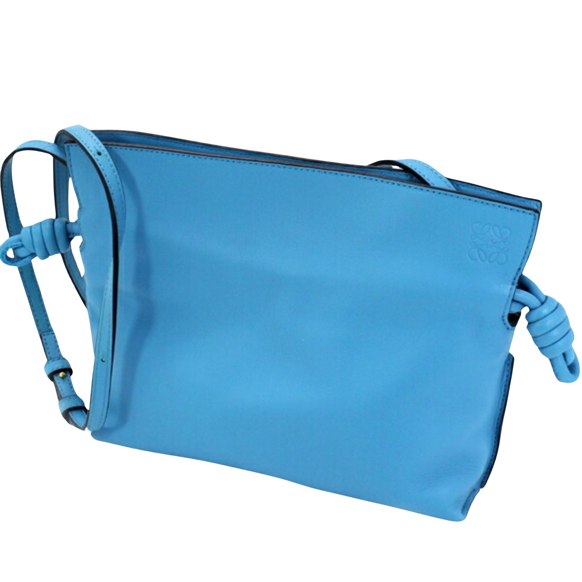 Loewe Flamenco Blue Leather Shoulder Bag