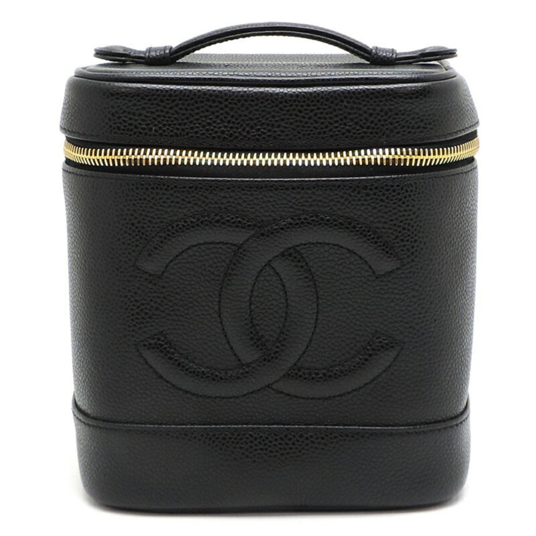 Chanel Vanity Black Leather Handbag 