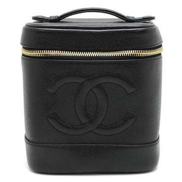 Chanel Vanity Black Leather Handbag 