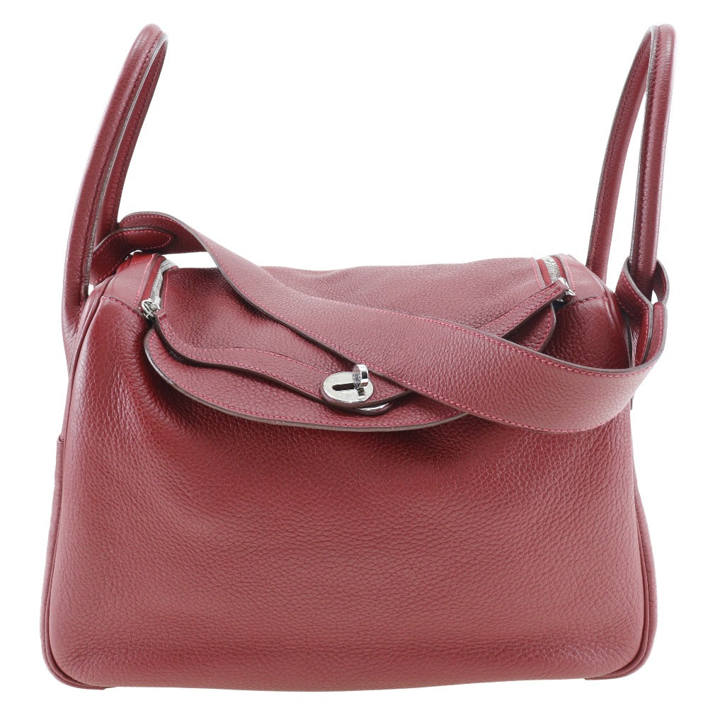 Hermès Lindy Burgundy Leather Shoulder Bag