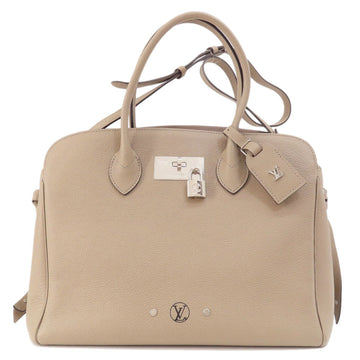 Louis Vuitton Mira Beige Leather Handbag 